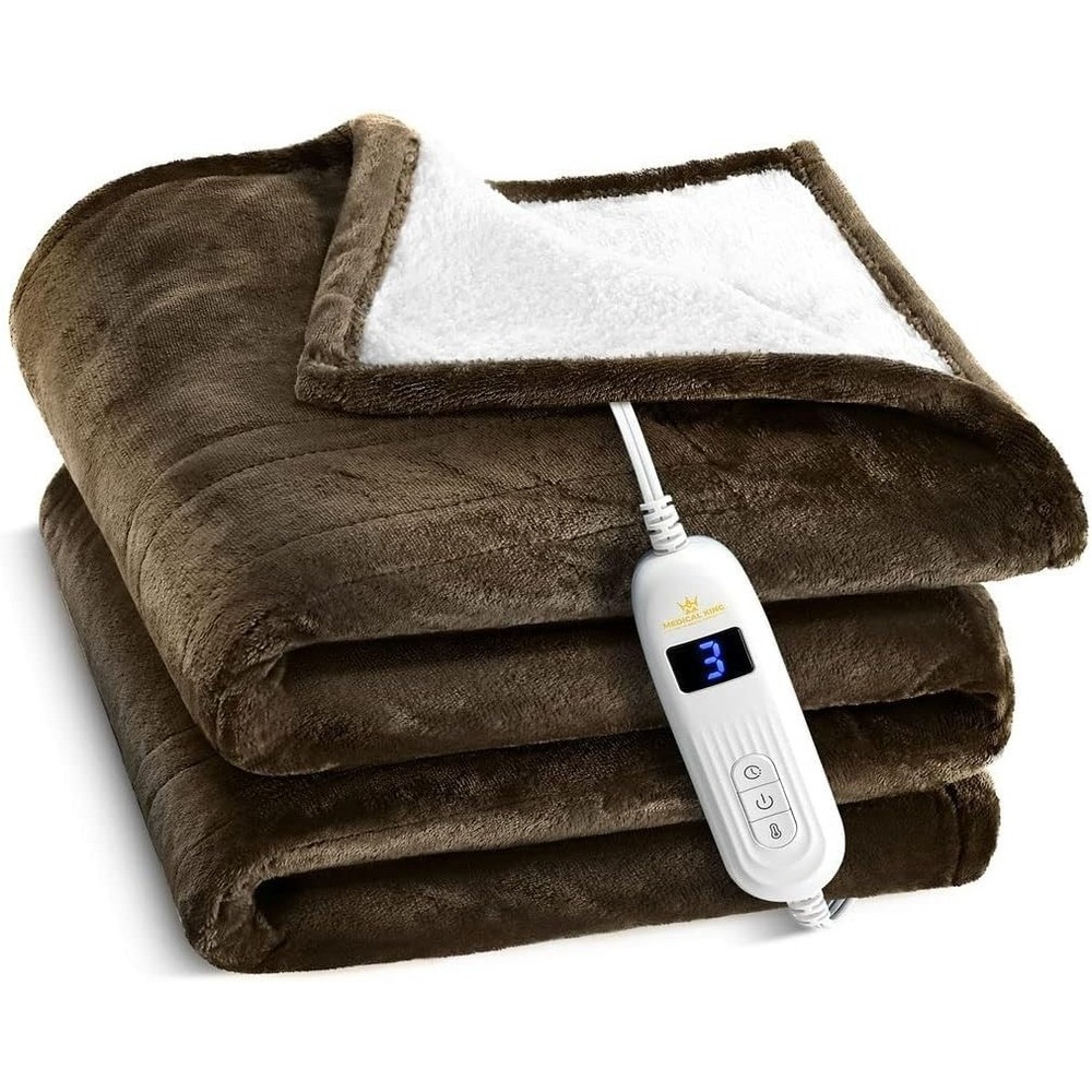 Electric Heated Throw Blanket, Washable Fast Heating 10 Settings Auto Off
